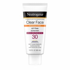 Neutrogena Clear Face Oil Free Sunscreen 뉴트로지나 클리어 페이스 오일 프리 썬 크림 로션 SPF 30 3oz(88ml)