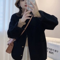 빅사이즈여성코트 겨울코트 여성 개성연출 롱 디테일 여자코트 올해 있는 고급 햅번 스타일 여성 가을 겨울 2023 새로운 스타일의 짧은 모조 캐시미어 모직 코트 재킷