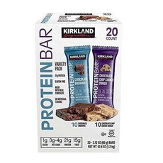 커클랜드시그니춰 프로틴 바 60g 초콜릿 브라우니 + 칩 쿠키 도우 프로틴바, 1.2kg, 1개