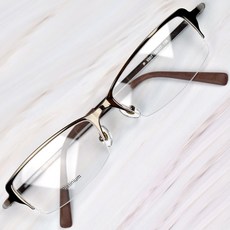 ENA 1345 초경량 국산 하이플렉스 베타 반무테 금속테 뿔테 안경 남성 여성 남녀공용 긱시크 레트로 빈티지 특이한 안경테 피부알러지예방에 효과적