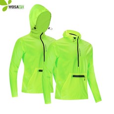 WOSAWE 후드 티 스웨터 남성용 사이클링 자켓 발수 MTB 자전거 다운 힐 여성 반사 형 러닝 윈드 브레이커|사이클 쟈켓|