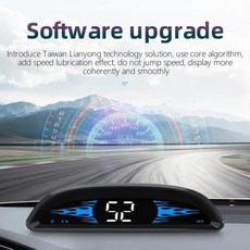 자동차HUD 자동차속도계 헤드업디스플레이 헤드업 디스플레이 자동차 허드 GPS 속도계 온보드 컴퓨터 스마, 01 1PCS, 1개