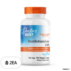 닥터스베스트 벤포티아민 150mg 베지 캡 비건 글루텐 프리, 2개, 120정