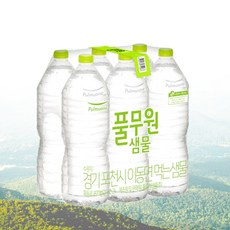 안전한 생수 풀무원 무라벨 생수 2L X 6개 물 2리터 단체 사무실