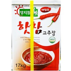 양지뜰 태양초 핫참 고추장 17kg / 세우, 본상품선택, 1개