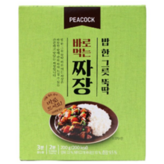 피코크 밥한그릇뚝딱 바로먹는짜장 200g x2, 1세트