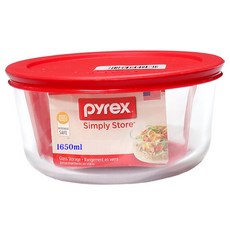 PYREX 파이렉스 유리밀폐용기 내열강화유리 냉장고용기 반찬용기 1650ml, 1개