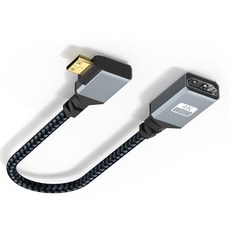 HDMI to Mini HDMI 젠더 4K 노트북 포터블 모니터, 우측꺽임 RL028, Mini HDMI to HDMI_우측꺽임 RL028 - minihdmdeiabox1080p