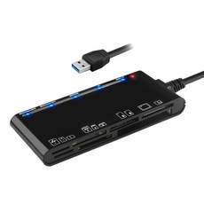 USB 3.0 리더기 다기능 카드 Teader CFXDMSSDTF Windows VistaXP7810 Linux Os 용, 01 Black, 한개옵션2, 01 Black