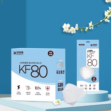 스마트클린 황사차단 마스크 대형 KF80, 50매, 1개, 흰색