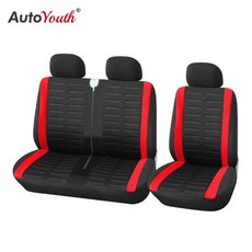 AUTOYOUTH 카시트 커버 폴리에스터 2 1 보호 대부분의 자동차 트럭 밴 SUV, [03] RED, 1개