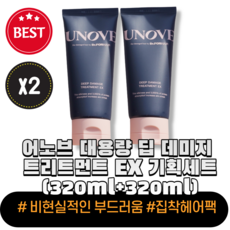 [빠른출고] [정품] 어노브 딥 데미지 트리트먼트 이엑스 대용량 320ml 2개, 정말부드러운트리트먼트 1개, 1개