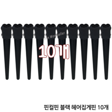 윤원상사 앞머리 블랙 핀컬핀(10개) 볼륨핀 미니 컷트핀 고정핀, 1개, 핀컬핀 블랙(10개)