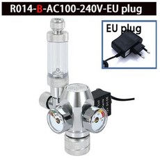수족관 CO2 이탄 레귤레이터 CO2 AC100-240V 전자기 밸브 버블 카운터 제어 시스템 어항 압력 감소, 1개