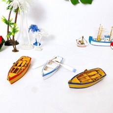여름 미니 패들 보트 배 모형 목각 인테리어 소품 디자인 아이디어 상품, 레드