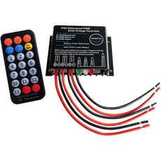 10A 20A 12V 24V 3종 배터리용 리모컨 포함 방수 PWM 태양광 레귤레이터