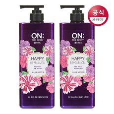 [엘지생활건강] 온더바디 해피 브리즈 퍼퓸 바디워시 500g x2개, 상세 설명 참조