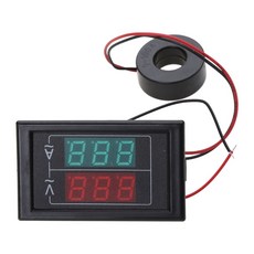 Volt Amp Meter AC500V 140A 디지털 전압 미터 전류계 패널 LED 2IN1 멀티 미터 2 와이어 전압 AMPERAGES 테스터 게이지, 1개