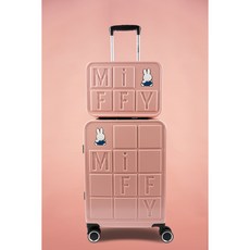 [앰소] miffy 13인치 + 20인치 감성컬러 PC Film+ABS 실속 캐리어 세트 - pc캐리어