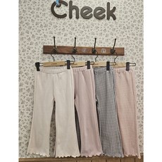 치크(동아쇼핑8) 고방 체크 부츠컷 다이머루 바지/밑단 포인트~/귀여운 바지/활동성 좋아요~