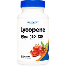 Nutricost 뉴트리코스트 Lycopene 라이코펜 20mg 120정, 1개