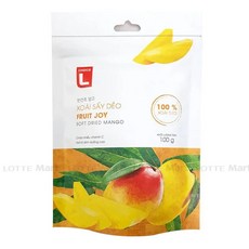 베트남 롯데마트 초이스엘 건망고 100G x 5봉지 망고 젤리 푸딩 체리쉬 탑젤리 탑플루트 choice L Xoai Say Deo Fruit Joy, 1개