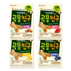 ivenet 곡물친구 과자, 블루베리, 40g, 3개