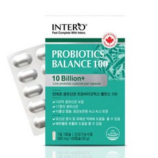 인테로 프로바이오틱스 생 모유 100억 유산균 캐나다 제조, 60정, 1개