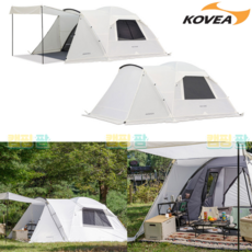코베아 네스트 돔 텐트 4인용 거실형 쉘터 리빙쉘 캠핑 장박 대형 아이보리
