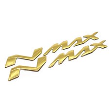 2021 야마하 NMAX 3D 로고 스티커 데칼 엠블럼, Gold - 골드, 1개