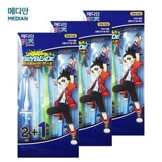 무료배송 메디안 키즈칫솔 베이블레이드(3단계x3입) 어린이 칫솔, 3개