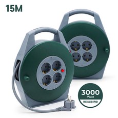 LETEO-러그(LUG) 러그박스 코드릴 LUG 25B A GG 15M 그레이그린 1.5SQ 무선리모컨, 1개