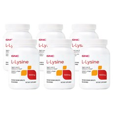 GNC [6개 SET] 엘 라이신 1000mg 90정 (타블렛) L Lysine 90tabs, 6개