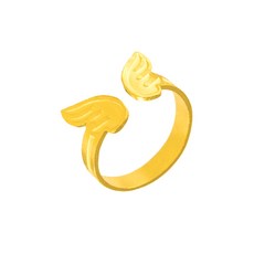 [KT알파쇼핑]한국금거래소 순금 천사날개 돌반지 1.875g