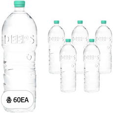 Deeps 에코 블루 먹는해양심층수 무라벨, 60개, 2L