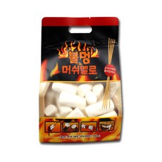 꼬치가 들어있는 불멍 마시멜로 캠핑 스모어, 400g, 1개