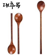 대추나무 롱 티스푼 (커피 차스푼 수저 숟가락 양념 화채, 20cm1p, 1개