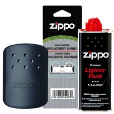 ZIPPO 핸드워머 포켓 손난로 블랙 3종세트 (손난로 화구 오일), 1개