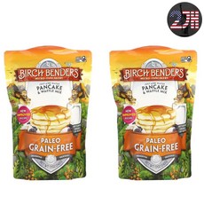 1+1 버치벤더스 프로틴 팔레오 팬케이크믹스 와플믹스 BirchBenders 340g, 2개