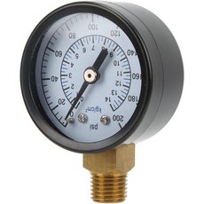 방사압력계 014kgcm² 스테인리스 강 유압계 읽기 쉬운 0200psi 수영장 펌프용