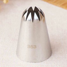 머랭기 대형 닫기 스타 파이핑 노즐 케이크 크림 장식 스테인레스 스틸 아이싱 팁 컵케익 패스트리 도구, 4.362