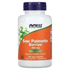 나우푸드 쏘팔메토 소팔메토 열매 550mg 100베지캡슐, 1개, 100정