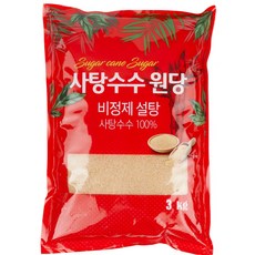 달곰 사탕수수 비정제 원당 설탕, 3kg, 1개 3kg, 1개