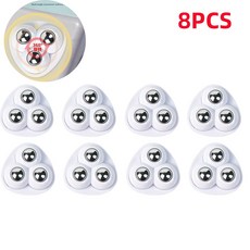 가구 보관함 롤러 스케이트 캐비닛용 미니 회전 캐스터 휠 접착 풀리, White 8pcs 2, 1개, 5. White 8pcs