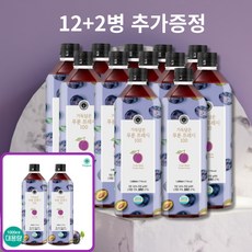 투오가닉 푸룬주스 식이섬유 푸룬건자두100% 변비 딥워터 농축 원액 1000ml, 12병, 12개, 1L