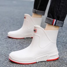 Botas de lluvia de pesca al aire libre para hombres moda antideslizante cocina interior negra