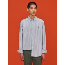 빈폴 [REGULAR] Unisex 블루 멀티 스트라이프 옥스포드 셔츠 (BC0764C23P)