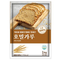 새롬푸드 맛좋은 호밀가루, 1kg, 2개