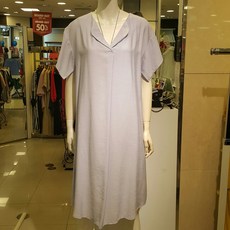 엠벨라 울산점 20년 여름신상**앞 카라넥 소매 나팔 트임** 허리끈 연보라 롱원피스