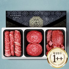 1++ 투뿔 횡성한우 등심 불고기 국거리 프리미엄 한우선물세트 1.2kg, 1개